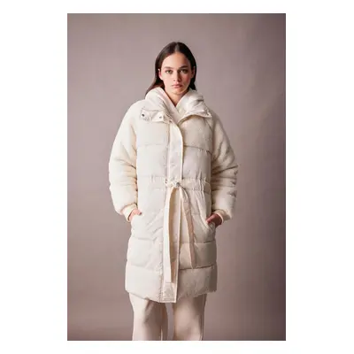 DEFACTO Oversize Wide Cut Faux Für Detailed Quilted Puffer Coat Parka