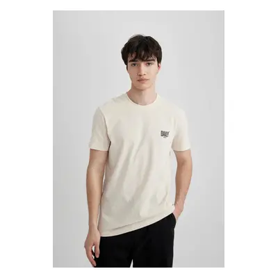 DEFACTO Slim Fit Crew Neck Printed Short Sleeve T-Shirt