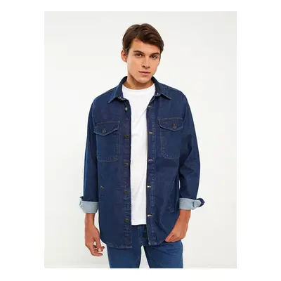 LC Waikiki Standard In-Mould Raised Shirt Collar Men's Jean Jacket