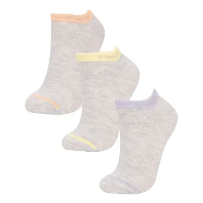 DEFACTO Women's 3-Pack Cotton Ankle Socks