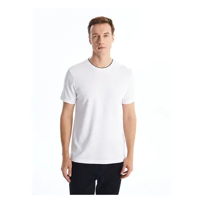 LC Waikiki Crew Neck Short Sleeve Combed Cotton Men's Textured T-Shirt