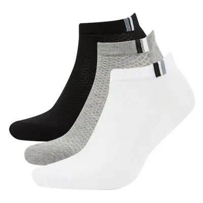 DEFACTO Men's 3-Piece Cotton Booties Socks