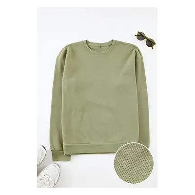 Trendyol Khaki Oversize/Wide Cut Crew Neck Sweatshirt