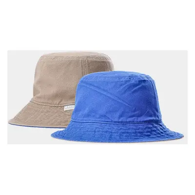 Pánský oboustranný bucket hat 4F - béžový/modrý