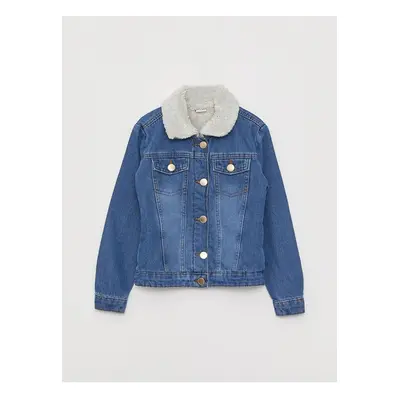 LC Waikiki Lcw Dětská košile Límec Dívčí Jean Jacket