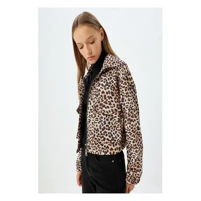 Koton Leopard Patterned Youth Jacket