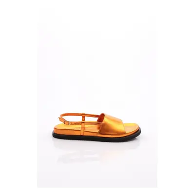 DGN Women's Thick Strap Sandals Orange Signora