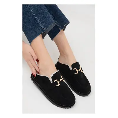 Soho Black Suede Women's Slippers