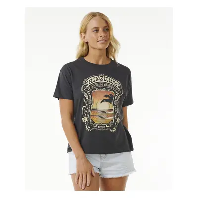 Tričko Rip Curl SEA SHELLS RELAXED TEE Washed Black