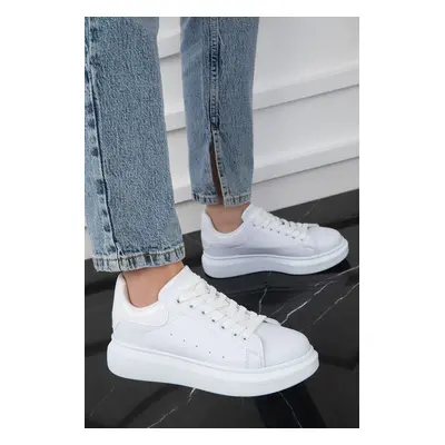 Soho White-White Patent Leather Women's Sneaker