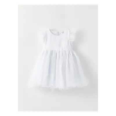 LC Waikiki Crew Neck Short Sleeve Basic Baby Girl Dress