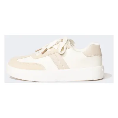 DEFACTO Girls High Sole Faux Leather Sneakers