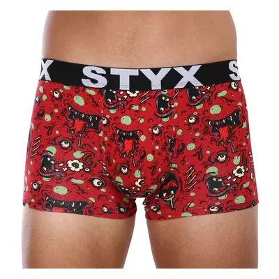 Pánské boxerky Styx art sportovní guma nadrozměr zombie