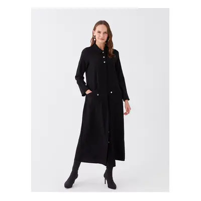 LC Waikiki Shirt Collar Plain Long Sleeve Women's Abaya