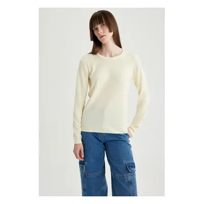 DEFACTO Regular Fit Crew Neck Basic Knitwear Sweater