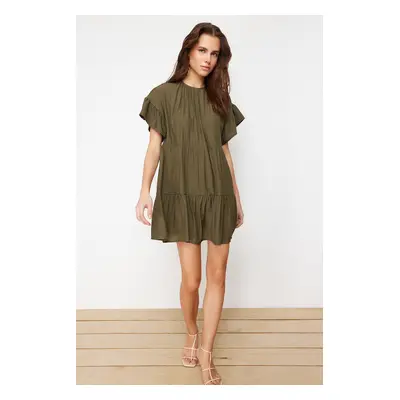 Trendyol Khaki Loose Cut Mini Woven Dress