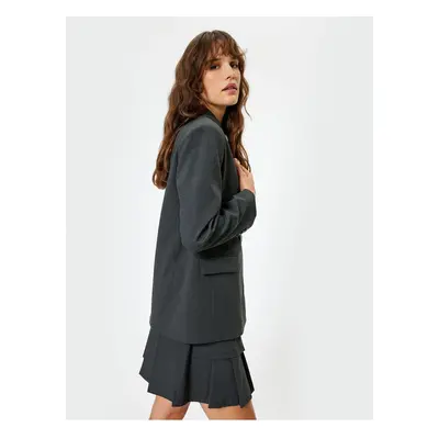 Koton Oversize Blazer Jacket Double Breasted Pocket