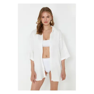 Trendyol White Woven Muslin Shirt