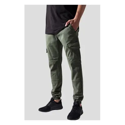 Seprané Cargo Twill Jogging Kalhoty olivové