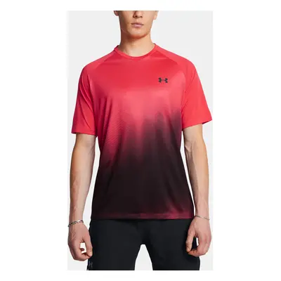 Pánské tričko Under Armour UA Tech Fade SS-RED - Pánské