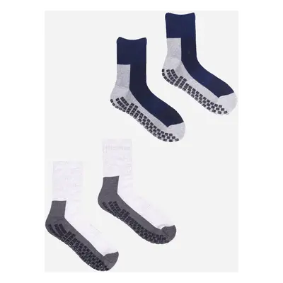 Yoclub Unisex's Half-Terry Socks With ABS 2-Pack SKA-0131U-AA0A-002