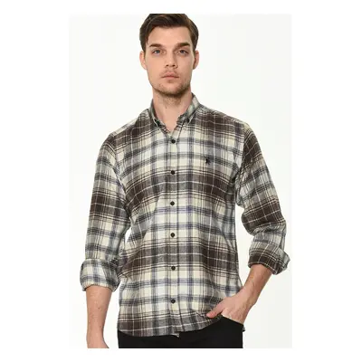 G702 DEWBERRY MEN'S SHIRT-COFFEE