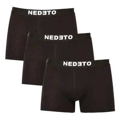 3PACK pánské boxerky Nedeto černé