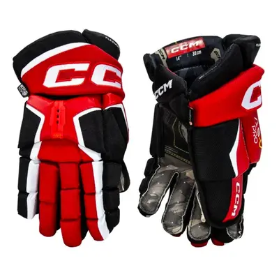 Hokejové rukavice CCM Tacks AS-V PRO Black/Red/White Senior palců