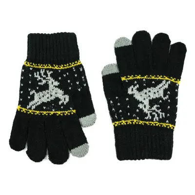 Art Of Polo Kids's Gloves Rk23335-6 Black/Light Grey