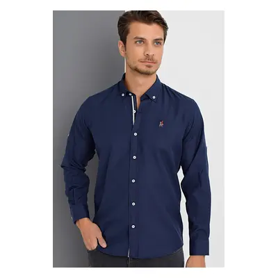 G674 DEWBERRY MEN'S SHIRT-NAVY BLUE