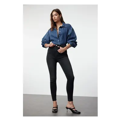 Trendyol Anthracite Premium High Waist Skinny Jeans