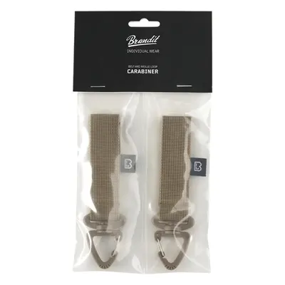 Karabina na opasek a Molle Loop Carabiner 2-balení velbloud