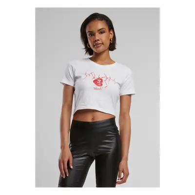 Bílé tričko Muah Cropped Tee