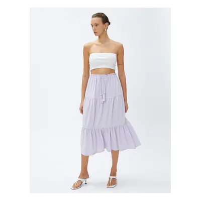 Koton Tiered Waist Midi Skirt