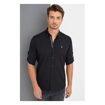 G674 DEWBERRY MEN'S SHIRT-BLACK