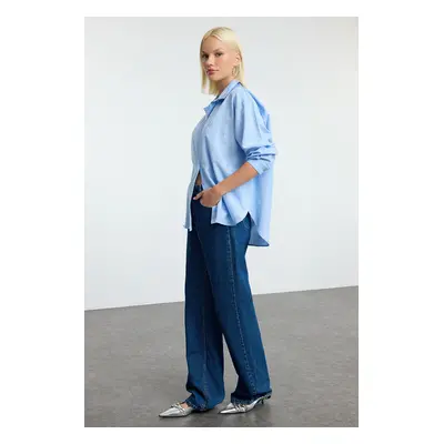 Trendyol Blue Stone Oversize Shirt