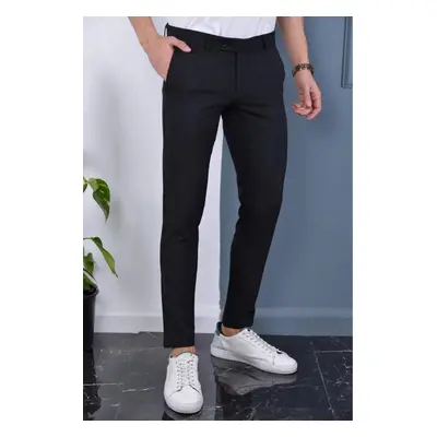 189762 Dewberry Slim Fit Mens Trousers-BLACK