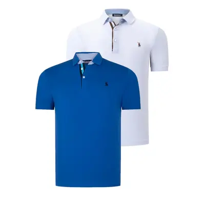 DUAL SET T8582 DEWBERRY MENS T-SHIRT-WHITE-SAKS