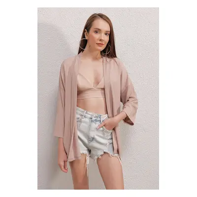 Bigdart Knitted Kimono - Beige