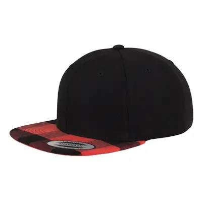 Kostkovaný Flanell Peak Snapback blk/red