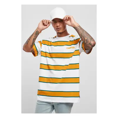 Starter Logo Striped Tee bílá/žlutá