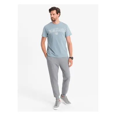 Ombre Men's ottoman fabric sweatpants - gray