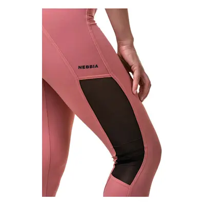 Dámské legíny Nebbia Mesh leggings high waist old rose