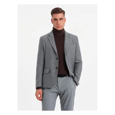 Ombre Classic men's blazer with rayon - gray