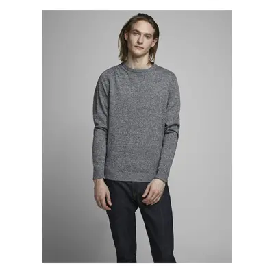 Tmavě modrý žíhaný basic svetr Jack & Jones Basic - Pánské