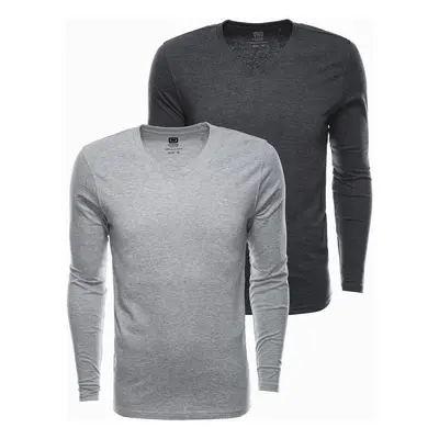 Ombre Men's V-NECK longsleeve set - mix