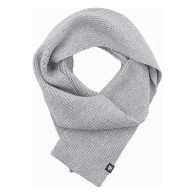 Ombre Men's monochrome ribbed knit scarf - grey