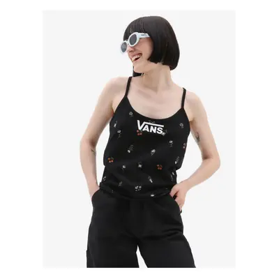 Černé dámské květované tílko VANS MICRO DITSY HALTER - Dámské