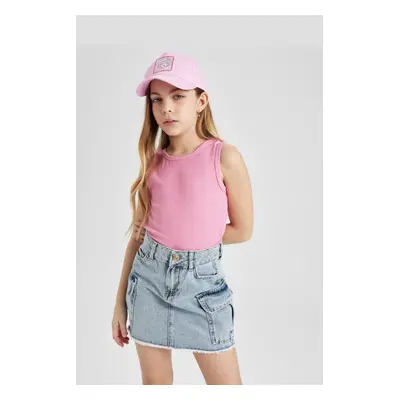 DEFACTO Girl's Crew Neck Basic Plain Undershirt