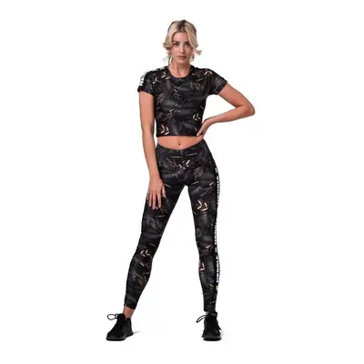 Dámské tričko Nebbia Ocean Selected Crop top Active volcanic black